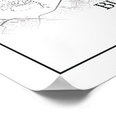 Budapest Ungarn Stadtkarte Einfache Unterkunft Poster (Ecke)