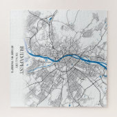 Budapest Ungarn Stadtkarte Einfache Unterkunft Puzzle (Horizontal)