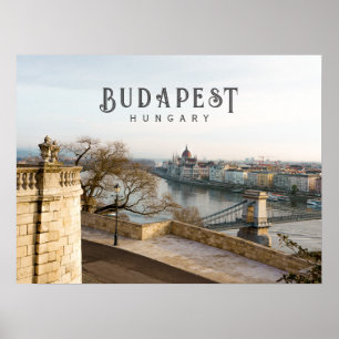Budapest Ungarn Stadtlandschaft, Reisefoto Poster