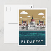 Budapest Ungarn Stylist Illustration Postkarte (Vorne/Hinten)