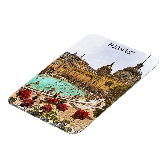 Budapest Ungarn Széchenyi Thermalbäder Magnet (Linke Seite)