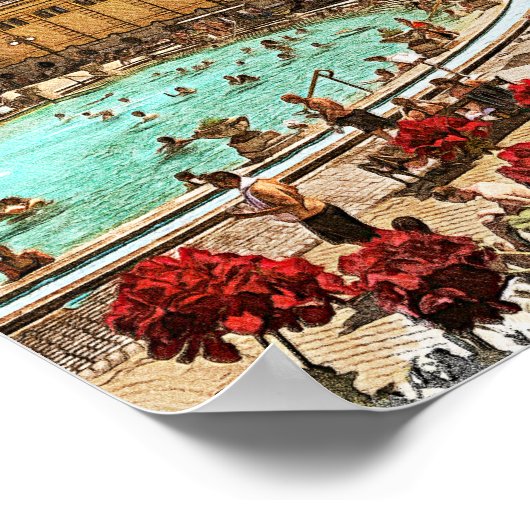 Budapest Ungarn Széchenyi Thermalbäder Poster (Ecke)