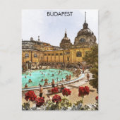 Budapest Ungarn Széchenyi Thermalbäder Postkarte (Vorderseite)