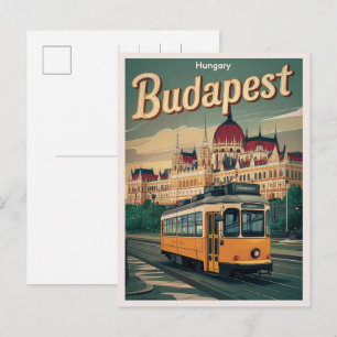 Budapest Ungarn Vintage Franz Joseph Brücke Postkarte