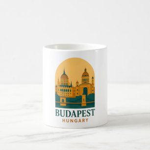 Budapest Ungarn Vintage-Reise-Kaffeetasse – Retro Kaffeetasse