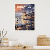 Budapest Ungarn Vintage Reise Poster (Küche)