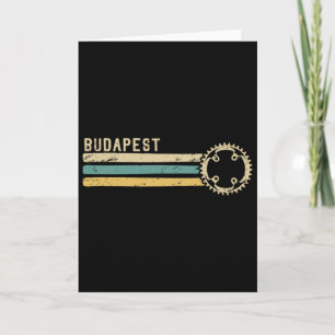 Budapest Ungarn Vintage Retro 70er 80er Radfahren Karte