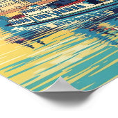 Budapest, Ungarn Vintage Travel Poster (Ecke)