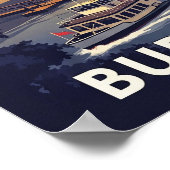 Budapest, Ungarn Vintage Travel Poster (Ecke)