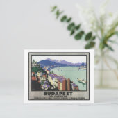 Budapest via Harwich Postkarte (Stehend Vorderseite)