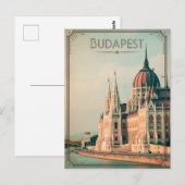 Budapest Vintag Postkarte (Vorne/Hinten)
