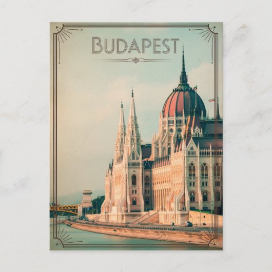 Budapest Vintag Postkarte (Vorderseite)