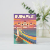 Budapest Vintag Postkarte (Stehend Vorderseite)
