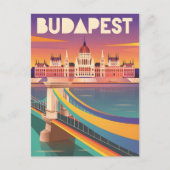 Budapest Vintag Postkarte (Vorderseite)