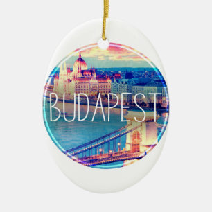 Budapest vintage, circle, keramikornament