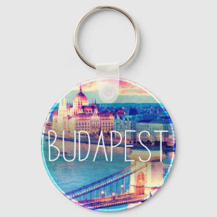 Budapest vintage, circle, schlüsselanhänger