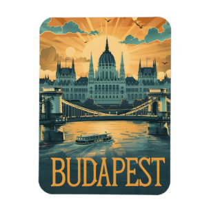 Budapest Vintage Kunst Magnet