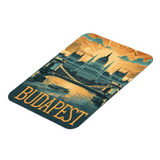 Budapest Vintage Kunst Magnet (Linke Seite)