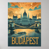 Budapest Vintage Kunst Poster (Vorne)