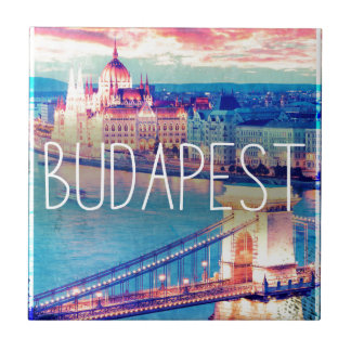 Budapest, vintage, Plakat Fliese