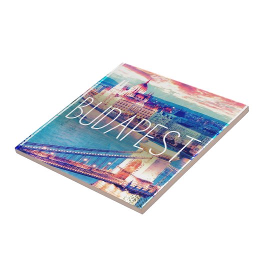 Budapest, vintage, Plakat Fliese (Seite)