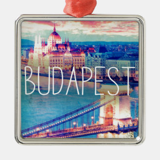Budapest, vintage, Plakat Ornament Aus Metall
