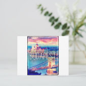 Budapest, Vintage Poster Postkarte (Stehend Vorderseite)