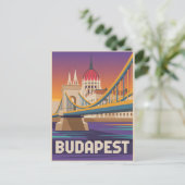 Budapest Vintage Postkarte (Stehend Vorderseite)