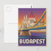 Budapest Vintage Postkarte (Vorne/Hinten)