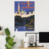 Budapest Vintage Travel Poster (Heimbüro)