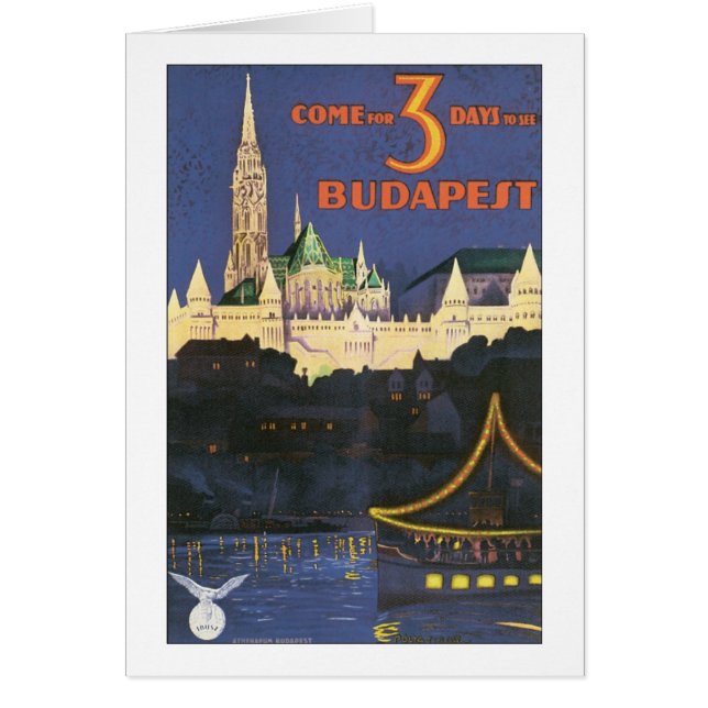 Budapest Vintage Travel Poster (Vorne)