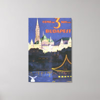 Budapest Vintage Travel Poster