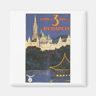 Budapest Vintage Travel Poster Magnet