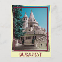 Budapest Vintage Travel Poster Postkarte
