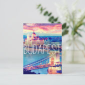 Budapest - Vintages Plakat Postkarte (Stehend Vorderseite)