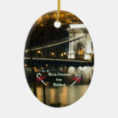 Budapest Weihnachten Keramik Ornament (Vorne)