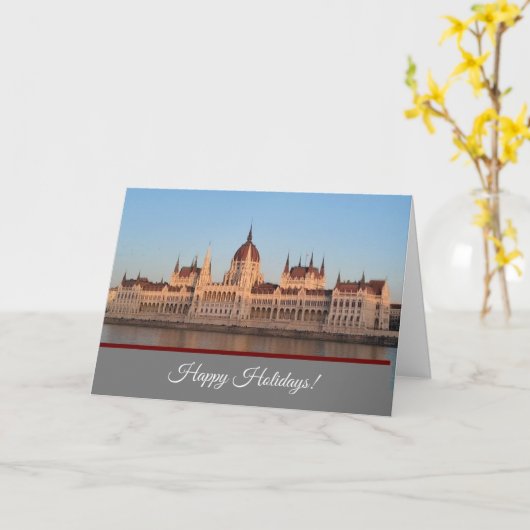 Budapest Weihnachtskarte Karte (Gelbe Blume)