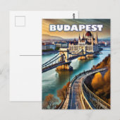 Budapest, wo Kultur und Kunst in Ha blühen Postkarte (Vorne/Hinten)