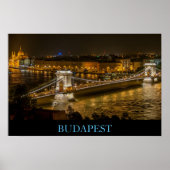 Budapester Brücke in Ungarn Poster (Vorne)