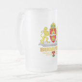 Budapester COA Mattglas Bierglas (Vorderseite Links)