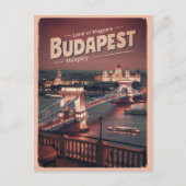 Budapester hungrige Vintage Freiheitsbrücke Gesche Postkarte (Vorderseite)