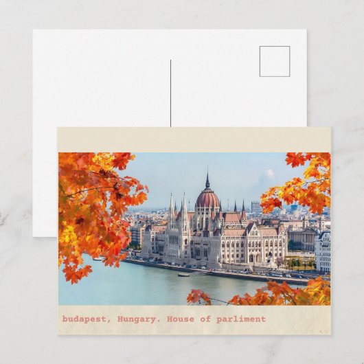 Budapester hungriges Vintages Parlament Postkarte (Vorne/Hinten)