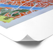 Budapester Kartenplakat Poster (Ecke)