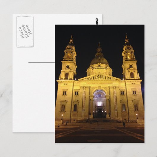Budapester Kathedrale Postkarte (Vorne/Hinten)