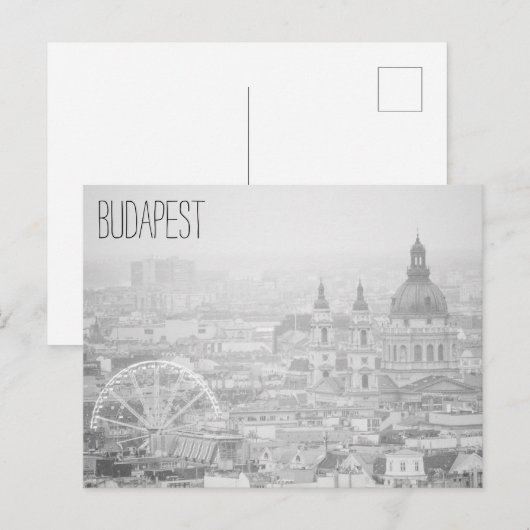 Budapester Landschaft Postkarte (Vorne/Hinten)