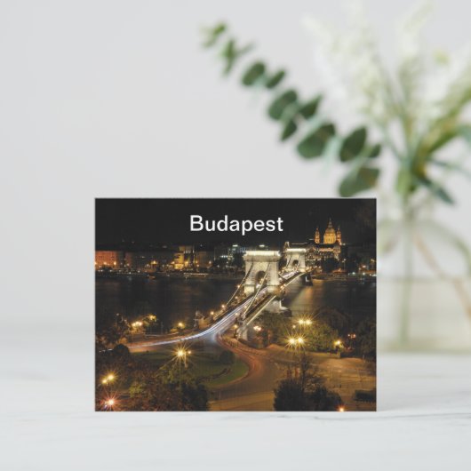 Budapester Nacht Postkarte (Stehend Vorderseite)