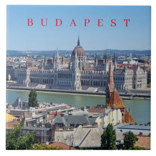 Budapester Panoramaaussicht Keramik Fliesen (Vorderseite)