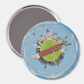 Budapester Stadt hungrige kleine Reise auf dem Pla Magnet (Vorderseite/Rückseite)