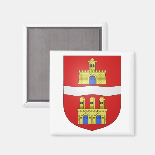 Budapester Wappen 2 Zoll Square Magnet (Vorderseite/Rückseite)