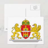 Budapester Wappen Postkarte (Vorne/Hinten)
